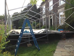 marquee framework, garden marquee, raised flooring, marquee hire 